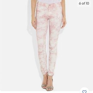 Pink Tie-Dye J Brand Skinny Jeans 28